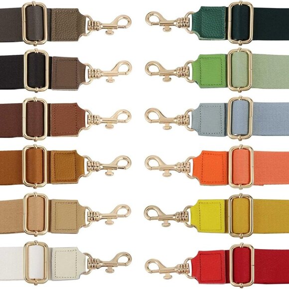 Leather Crossbody Strap Adjustable Wide Replacement Shoulder Bag Strap - Picture 6 of 6